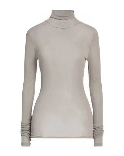Ami Alexandre Mattiussi Woman T-shirt Grey Size M Viscose, Polyamide