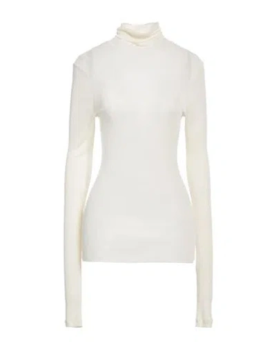 Ami Alexandre Mattiussi Woman T-shirt Ivory Size L Viscose, Polyamide In White