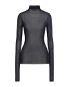 Ami Alexandre Mattiussi Woman T-shirt Midnight Blue Size S Viscose, Polyamide In Black
