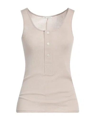 Ami Alexandre Mattiussi Woman Tank Top Beige Size L Cotton