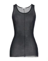 Ami Alexandre Mattiussi Woman Tank Top Midnight Blue Size S Viscose, Polyamide In Blue