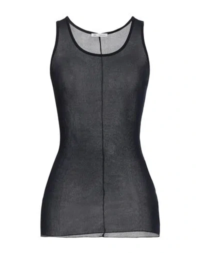 Ami Alexandre Mattiussi Woman Tank Top Midnight Blue Size S Viscose, Polyamide