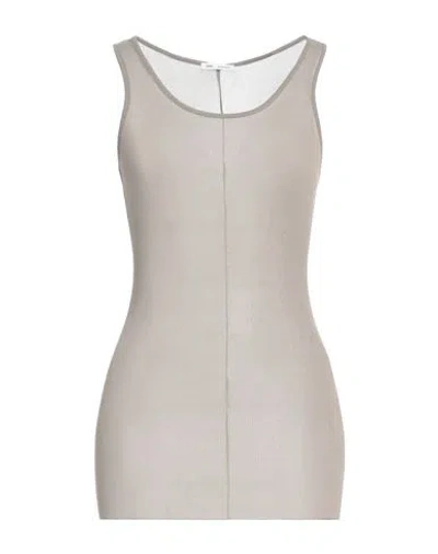 Ami Alexandre Mattiussi Woman Tank Top Sage Green Size M Viscose, Polyamide