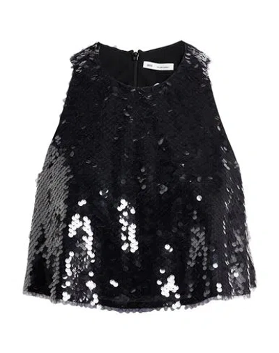 Ami Alexandre Mattiussi Woman Top Black Size 4 Silk