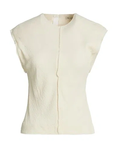 Ami Alexandre Mattiussi Woman Top Ivory Size 4 Viscose, Elastane In White