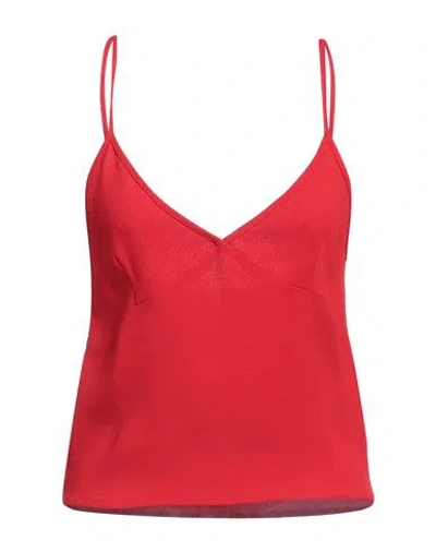 Ami Alexandre Mattiussi Woman Top Red Size 10 Viscose, Elastane