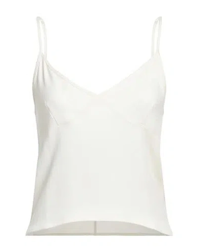 Ami Alexandre Mattiussi Woman Top White Size 10 Viscose, Elastane