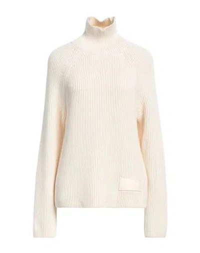 Ami Alexandre Mattiussi Woman Turtleneck Ivory Size S Cotton, Wool In Neutral