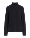 Ami Alexandre Mattiussi Woman Turtleneck Midnight Blue Size S Cotton, Wool