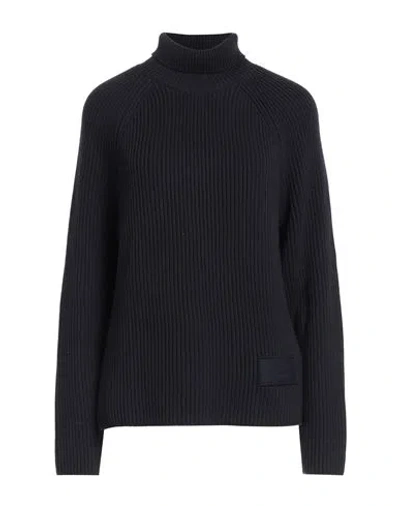 Ami Alexandre Mattiussi Woman Turtleneck Midnight Blue Size S Cotton, Wool In Blue