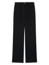 Ami Alexandre Mattiussi Ami Paris Black Pants With Elast Waist Golden Heb