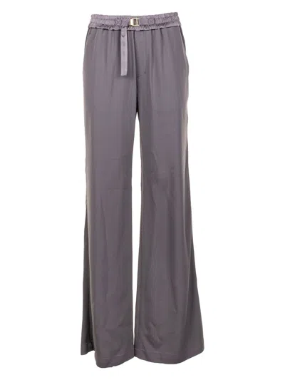 AMI ALEXANDRE MATTIUSSI WOMEN'S ACETATE VISCOSE BLEND TROUSERS