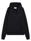 Ami Alexandre Mattiussi Ami Paris Ami De Coeur Navy Blue Hoodie In Black