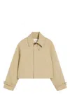 Ami Alexandre Mattiussi Ami Paris Beige Jacket With Golden Details In Ginembcndr