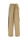 Ami Alexandre Mattiussi Ami Paris Beige Viscose Blend Wide-leg Pant