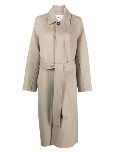 AMI ALEXANDRE MATTIUSSI WOMEN'S BELTED COAT
