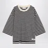 Ami Alexandre Mattiussi Ami Paris Striped T-shirt In Black