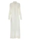 Ami Alexandre Mattiussi Ami Paris Chalk Crepe Shirt Dress