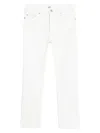 Ami Alexandre Mattiussi Ami Wide Stretch Cropped Denim Jeans In White