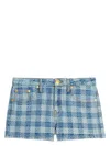 Ami Alexandre Mattiussi Mini Checkered Denim Shorts