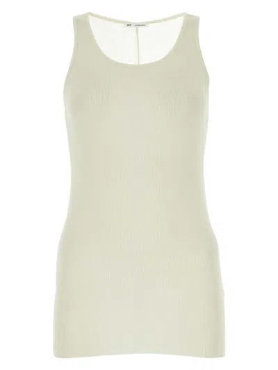 Ami Alexandre Mattiussi Women's Ivory Viscose Blend Tank Top