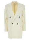 Ami Alexandre Mattiussi Ami Ivory Wool Oversize Blazer