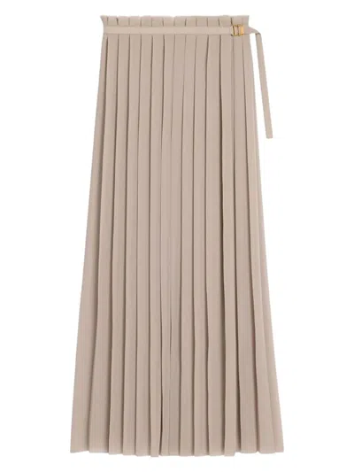 AMI ALEXANDRE MATTIUSSI WOMEN'S LONG PLEATED SKIRT