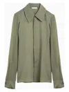 Ami Alexandre Mattiussi Ami Paris Olive Green Silk Shirt