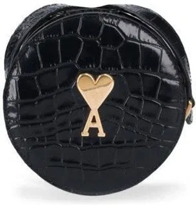 Ami Alexandre Mattiussi Women's Round Paris Paris Bag In Black