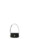 Ami Alexandre Mattiussi Ami Paris Black Leather Shoulder Bag