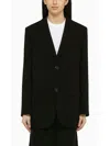Ami Alexandre Mattiussi Ami Paris Black Single-breasted Jacket In Wool Women In Black