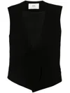 Ami Alexandre Mattiussi Ami Paris Wool Sleeveless Jacket In Black
