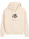 Ami Alexandre Mattiussi Logo Cotton Hoodie In Neutral