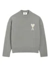 Ami Alexandre Mattiussi Grey Alpaca Ami De Coeur Crewneck Sweater Grey In Gray