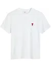 Ami Alexandre Mattiussi Ami Paris Ami Paris De Coeur Cotton T-shirt In White