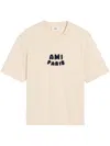 Ami Alexandre Mattiussi Ami Paris-patch T-shirt In Beige