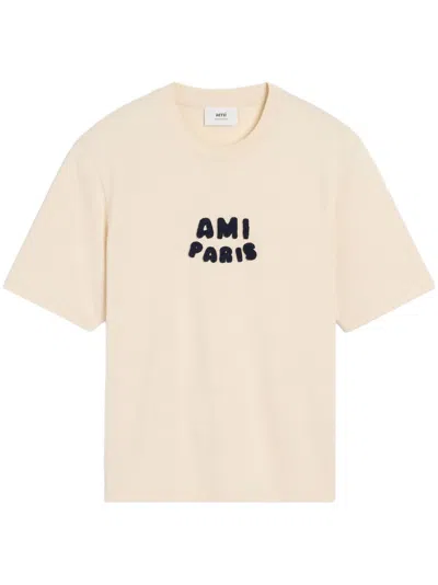 Ami Alexandre Mattiussi Ami Paris-patch T-shirt In Neutral
