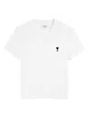 Ami Alexandre Mattiussi Ami Paris Ami Paris De Coeur Cotton T-shirt In White