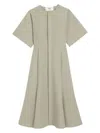 Ami Alexandre Mattiussi Midi Dress With Hidden Tab Green For Women In Sauge