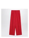 Ami Alexandre Mattiussi Ami Paris Wide Leg Red Wool Trousers