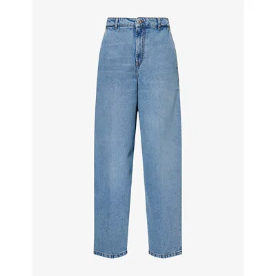Ami Alexandre Mattiussi Womens Balloon-fit Denim Jeans Bleu Used