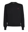 Ami Alexandre Mattiussi Ami De Coeur Cotton Sweatshirt In Blue