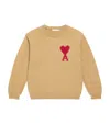 Ami Alexandre Mattiussi Wool Ami De Coeur Sweater In Neutral
