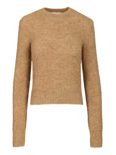 Ami Alexandre Mattiussi Wool And Alpaca Knit Sweater Knitwear Brown