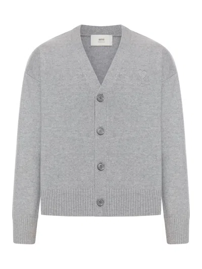 AMI ALEXANDRE MATTIUSSI WOOL AND CASHMERE CARDIGAN