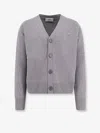 Ami Alexandre Mattiussi Ami Paris Men Wool And Cashmere Cardigan In Gray