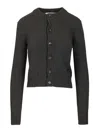Ami Alexandre Mattiussi Wool And Cashmere Cardigan Knitwear Black In Gray