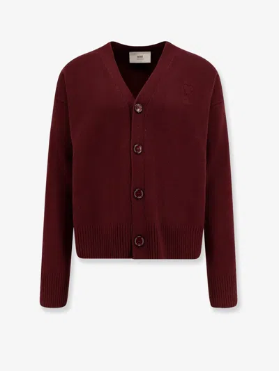 AMI ALEXANDRE MATTIUSSI WOOL AND CASHMERE CARDIGAN