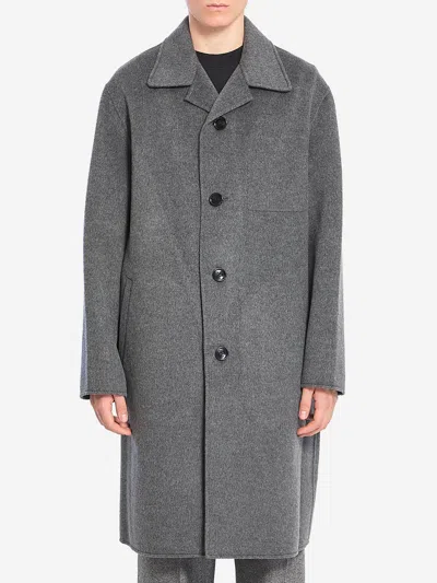 AMI ALEXANDRE MATTIUSSI WOOL AND CASHMERE COAT