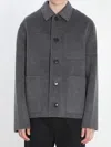 Ami Alexandre Mattiussi Grey Jacket With Classic Lapels And Button Closure In Wool Man In Gray
